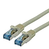 ROLINE Cordon LAN Cat 6A - Component Level - Câble réseau S/FTP Ethernet avec connecteur RJ45 - gris 5 m