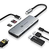 RSHTECH Hub USB C 7 en 1, Aluminium Adaptateur USB C avec USB c hub HDMI 8K, 10Gbps USB-C et ...