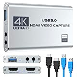 Rybozen Carte de Capture vidéo Audio 4K, périphérique de Capture vidéo HDMI USB 3.0, Full HD 1080P pour l'enregistrement de ...