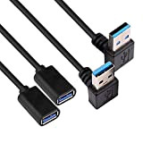 S SIENOC 100 cm 1 m USB 3.0 90 ° Adaptateur d'angle vers Le Bas + câble d'extension d'angle vers ...