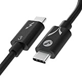 SABRENT Câble USB Type-C Thunderbolt 3 (certifié) | Jusqu'à 40 Gbps | Chargement via 100W (5A, 20V) | Puce E-Mark ...