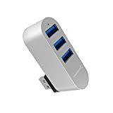 SABRENT Mini HUB 3 Ports USB 3.0 Premium en Aluminium [orientable à 90°/180°] (HB-R3MC)