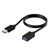 SABRENT Rallonge USB 3.0, câble d'extension USB mâle A vers Femelle A (90CM) Super Vitesse 5Gbps pour PS5, PS4, pc ...