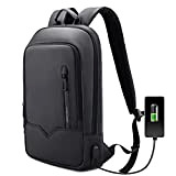 Sac à Dos Ordinateur Portable Imperméable 15.6 Pouces pour Homme Sac Femme Léger avec USB Charging Port Sac à Dos ...