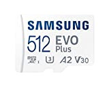 Samsung Evo Plus Carte mémoire microSD SDXC U3 Classe 10 A2 130 Mo/s avec adaptateur SD 2021 (512 Go)