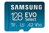 Samsung Evo Select Carte mémoire microSDXC UHS-I U3 130 Mo/s Full HD & 4K UHD avec Adaptateur SD (MB-ME128KA/UE) Bleu ...