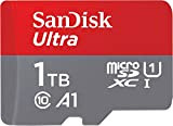 SanDisk 1 To Ultra Carte Mémoire microSDXC + Adaptateur SD. Vitesse de Lecture Allant jusqu'à 120MB/S, Classe 10, U1, homologuée ...