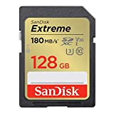 SanDisk 128 Go Extreme carte SDXC + RescuePRO Deluxe, jusqu'à 180 Mo/s, UHS-I, Classe 10, U3, V30