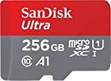 SanDisk 256 Go Ultra microSDXC UHS-I Carte + Adaptateur SD, avec jusqu'à 150 Mo/s, Classe 10, U1, homologuée A1