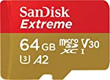 SanDisk 64 Go Extreme carte microSDXC pour jeux sur mobile, jusqu'à 170 Mo/s, avec A2 App Performance, UHS-I, Classe 10, U3, ...