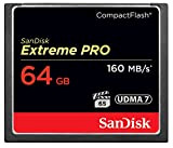 SanDisk 64 Go Extreme Pro, Carte Mémoire CompactFlash, jusqu'à 160MB/s, UDMA 7, VPG-65