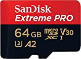 SanDisk 64 Go Extreme Pro Carte microSDXC + Adaptateur SD + RescuePRO Deluxe, jusqu'à 200 Mo/s, avec A2 App Performance, UHS-I, ...