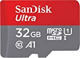 SanDisk Carte Mémoire microSDHC Ultra 32 Go + Adaptateur SD. Vitesse de Lecture Allant jusqu'à 120MB/S, Classe 10, U1, homologuée ...