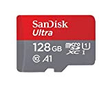 SanDisk Carte Mémoire MicroSDXC Ultra 128 Go + Adaptateur SD, Vitesse de Lecture Allant Jusqu'à 100MB/S, Classe 10, U1, Homologuée ...