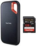 SanDisk Extreme 1 to NVMe SSD, Disque Externe, USB-C, jusqu'à 1 050 Mo/s & 128 Go Extreme Pro Carte SDXC + RescuePRO ...