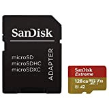 SanDisk Extreme 128GB microSDXC Memory Card for Action Cameras & Drones with A2 App Performance up to 160MB/s, Class 10, ...