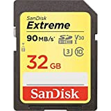SanDisk Extreme 32 Go Cartes Mémoire SDHC jusqu'à 90 Mo/s, Classe 10, U3, V30 - Pack de 2