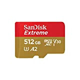 SanDisk Extreme 512 Go carte mémoire microSDXC + adaptateur SD jusqu'à 160 Mo/s, avec la Classe de vitesse UHS 3 ...