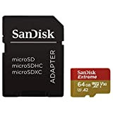 SanDisk Extreme 64GB microSDXC Memory Card for Action Cameras & Drones with A2 App Performance up to 160MB/s, Class 10, ...