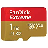 SanDisk Extreme Carte Mémoire MicroSDXC 1 To + Adaptateur SD avec Performances Applicatives A2 Jusqu'à 190 Mo/s/130 Mo/s, Classe 10, ...