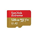 SanDisk Extreme Carte Mémoire MicroSDXC 128 Go + Adaptateur SD avec Performances Applicatives A2 Jusqu'à 160 Mo/s, Classe 10, U3, ...