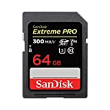 SanDisk Extreme PRO 64 Go carte mémoire SDXC jusqu'à 300 Mo / s, UHS-II, Classe 10, V90, U3