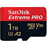 SanDisk Extreme Pro Carte mémoire microSDXC 1 To + adaptateur SD jusqu'à 170 Mo/s, classe de vitesse UHS 3 (U3), ...