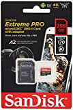 SanDisk Extreme PRO Carte Mémoire microSDXC 256 Go + Adaptateur SD avec Performances Applicatives A2 Jusqu'à 170 Mo/s, Classe 10, ...
