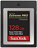 SanDisk Extreme PRO CFexpress Compactflash Carte Type B, 128 Go, jusqu'à 1 700 Mo/s, pour tourner des vidéos en 4K RAW