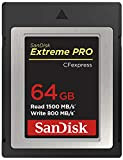 SanDisk Extreme PRO CFexpress Compactflash Carte Type B, 64 Go, jusqu'à 1 700 Mo/s, tourner des vidéos en 4K RAW