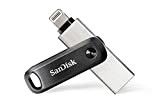 SanDisk iXpand Go Clé USB de 64 Go, 2-en-1 avec un connecteur Lightning et un connecteur USB de type-3.0 pour ...