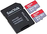SanDisk - Lot de 2 cartes mémoire microSDXC Ultra 64 Go + Adaptateur SD. Vitesse de Lecture Allant jusqu'à 120Mo/S, ...