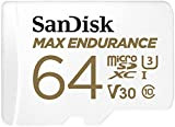 SanDisk MAX ENDURANCE Carte microSDHC 64Go + Adaptateur SD - pour le monitoring vidéo domestique ou sur dashcam – 30 ...