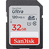 SanDisk Ultra 32Go SDHC Carte, jusqu'à 120 Mo/s, Classe 10, UHS-I, V10