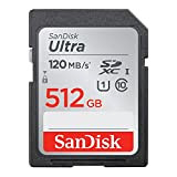 SanDisk Ultra 512Go SDXC Carte, jusqu'à 120 Mo/s, Classe 10, UHS-I, V10