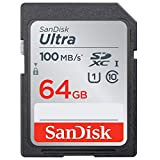 SanDisk Ultra 64Go SDHC Carte mémoire allant jusqu'à 100MB/s, Class 10 UHS-I
