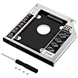 SATA SSD Hard Drive Caddy Support,GeekerChip 9.5 mm SATA 2.5" HDD Disque Drive Adapter SSD Bay Drive pour MacBook Pro ...