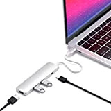Satechi Adaptateur multi-ports Slim Type-C avec USB-C Pass-Through, HDMI 4K, USB 3.0 - Compatible avec MacBook Pro / Air M2 ...