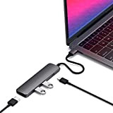 Satechi Adaptateur Multi-Ports Slim Type-C avec USB-C Pass-Through, HDMI 4K, USB 3.0 – Comp avec MacBook Pro /Air M2 2022, ...