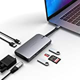 SATECHI Adaptateur multiport USB-C on-The-Go - Concentrateur USB Portable 9-en-1 - Compatible avec MacBook Pro/Air M2 2022, MacBook Pro M1 ...