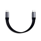 SATECHI Câble plat USB-C à USB-C Gen 2 (22,9 cm) – SuperSpeed USB 10 Gbps, vidéo 4K 60Hz, charge rapide ...