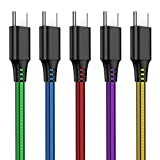 SCHITEC Câble USB C 2m 5 Pack Cable USB Type C Chargeur Type- C en PVC Rapide Chargeur pour Samsung ...
