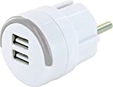 SCHWAIGER -658682- Adaptateur de Charge USB | Double | Connexion USB 2.0 | 230 V | 2,4 A | 12 ...