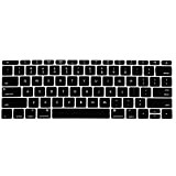 Se7enline Coque de protection en silicone pour clavier de MacBook 12" modèle A1534 Noir