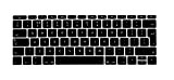Se7enline Coque de protection en silicone pour clavier de MacBook 12" (version européenne) Modèle A1534 Noir