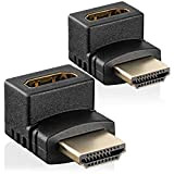 SEBSON 2X Adaptateur HDMI Coudé 270° - Connecteur HDMI Mâle vers Femelle - pour Câble HDMI Standard Type A - ...