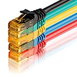 SEBSON 5X Câble Ethernet Cat 6 Court 0,5m, LAN Gigabit Souple, Haut Debit 1000Mbit/s, Cable réseau U-UTP Prise RJ45 - ...