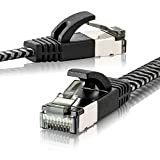SEBSON Câble Ethernet 3m - Cat 7 Cable Patch LAN Plat, Haut Debit 10Gbit/s, Cable réseau S-FTP Prise RJ45 pour ...