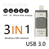 SEEYO 3 IN 1 OTG iPhone USB Flash Drive i-Flash U-Disk Memory Stick pour ordinateur iPhone iPad iPod et Android ...