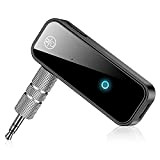 SenSchwa Récepteur Bluetooth Bluetooth Voiture Adaptateur Jack Bluetooth 5.0 Voiture,Aux 3.5mm Jack Adaptateur Audio Portable sans Fil pour TV Haut ...